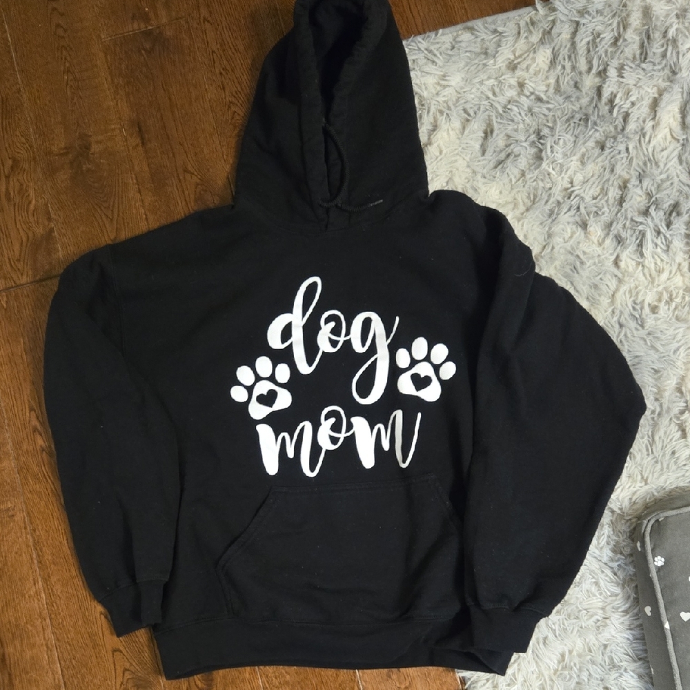 Dog Mom Black Hoodie